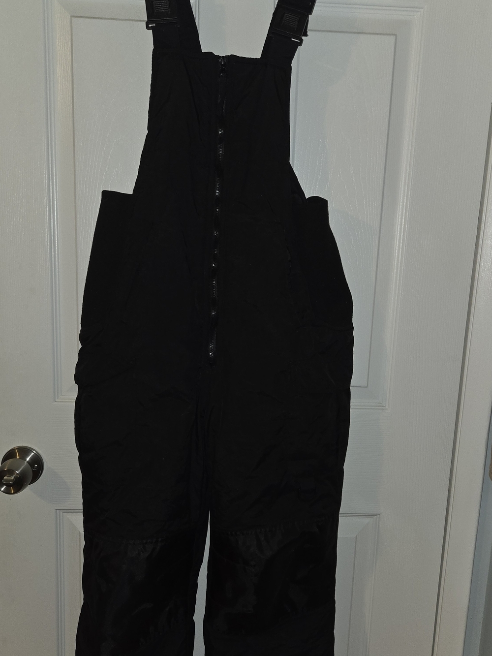 Kids Black Snow Bibs with Adjustable Straps